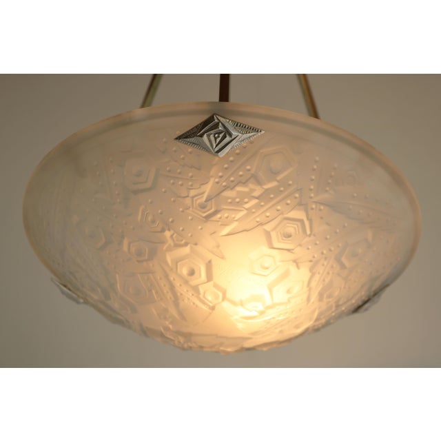 Art Deco Geometric Pendant by Muller Frères for Luneville, France, 1930s For Sale - Image 6 of 12