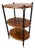 Late 20th Century Leather-Wrapped & Iron Three-Tier Oval Side Table, Made in India For Sale