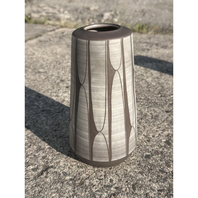Studio Ceramic Vase with Sgraffito Decoration by Johannes Andreas Urban, Germany, 1960s For Sale - Image 11 of 17