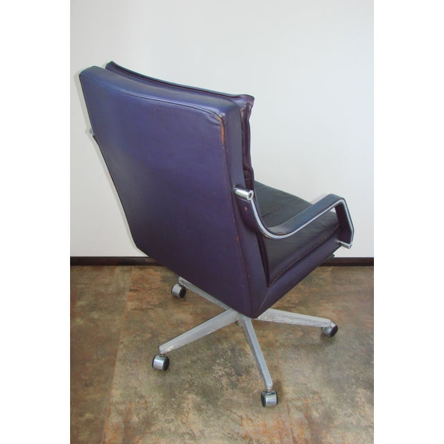 Metal Leather Armchair by Rudolf Bernt Glatzels for W. Knoll, 1980s For Sale - Image 7 of 10