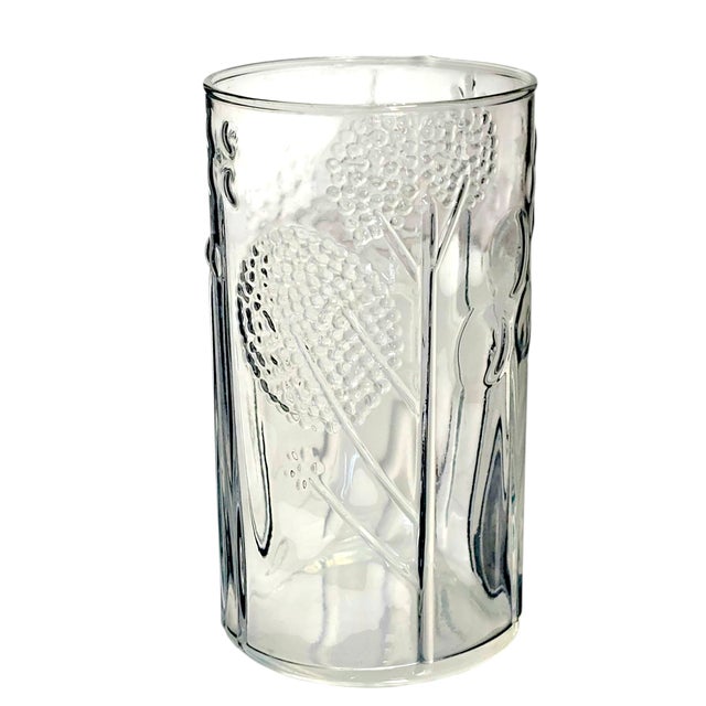 1970s Iittala Finland Oiva Toikka Nuutajärvi Flora Drinking Glass – 5.25” Tumbler For Sale - Image 5 of 9