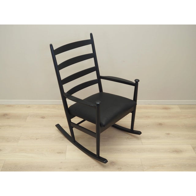 Vintage Danish Beech Rocking Chair, 1970s For Sale - Image 10 of 18