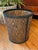 1980s Vintage Two-Toned Wicker Wastebasket For Sale - Image 5 of 5