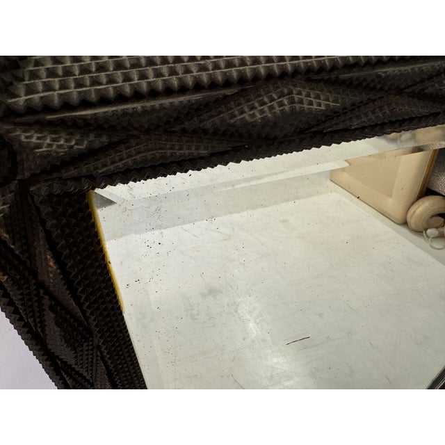 19th Century French Geometric Tramp Art Mirror, 1899 For Sale - Image 9 of 14