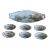 Vintage Hand Painted Japanese Sushi Serving Set With Mount Fuji Landscape, 7 Pieces For Sale