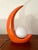 Coral Ceramic Lamps with White Globes by Luigi Ferro, Italy, 1970, Set of 2 For Sale - Image 9 of 11