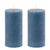 Modern FIA Wick Blue Pillar Candle (Set of 2) For Sale - Image 3 of 3