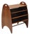 Mid Century Danish Modern Teak Wood Magazine Rack Book Stand Bookcase Side Table For Sale