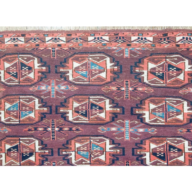Brown Early 20th Century Persian Yamout Rug For Sale - Image 8 of 13