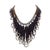 20th Century Art Deco Gold-Plated Collar in Azabache and Crystals, 1930s For Sale - Image 17 of 17