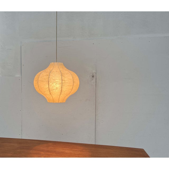 Mid-Century Modern Cocoon Pendant Lamp by Friedel Wauer for Goldkant Leuchten, 1960s For Sale - Image 4 of 18