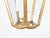 Art Nouveau Art Nouveau Style Gilt Metal Three-Light Lantern with Subtle Scrolling Effects For Sale - Image 3 of 12