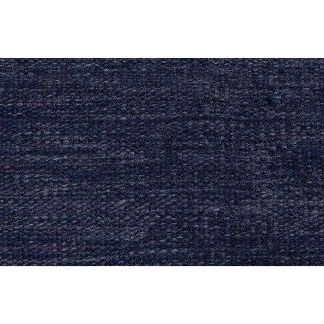 Mid 20th Century Vintage Swedish Flat-Weave Rug in Deep Indigo, at Doris Leslie Blau For Sale - Image 5 of 7