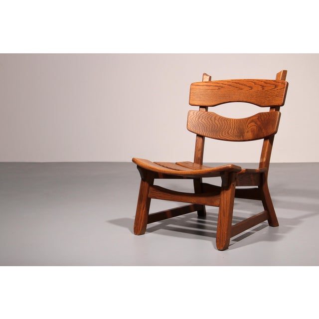 Brown Dutch Stained Oak Chairs by Dittmann & Co for Awa, 1960s, Set of 6 For Sale - Image 8 of 15