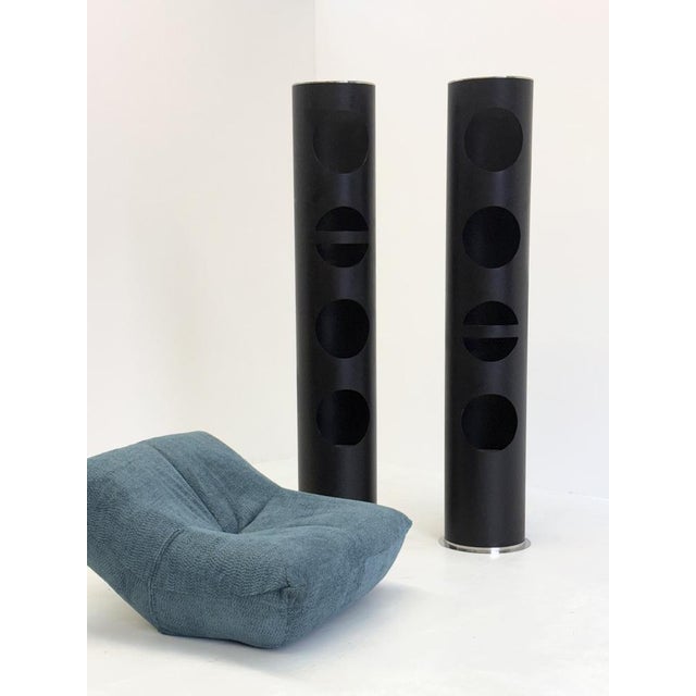 Space Age Bookcase in Black attributed to Arch Saccardo For Sale - Image 12 of 18