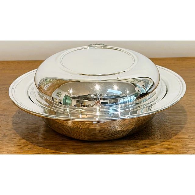 Silver Serving Dish With Glass Insert For Sale In Greenville, SC - Image 6 of 15