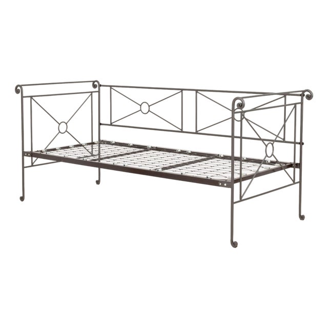 Vintage Wrought Iron Daybed Frame For Sale