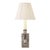 Visual Comfort Signature French Single Library Sconce in Antique Nickel with Linen Shade For Sale