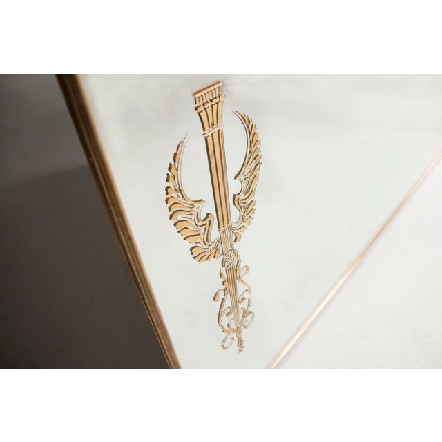 Metal Art Deco Decorative Wall Mirror, 1940 For Sale - Image 7 of 9