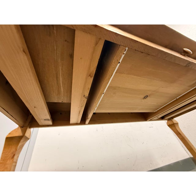 Farmhouse Pine Wood Dining Table/Writing Desk For Sale - Image 9 of 12