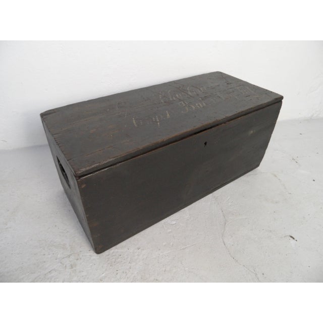 Antique Chest with Inscription, 1890s For Sale - Image 3 of 10
