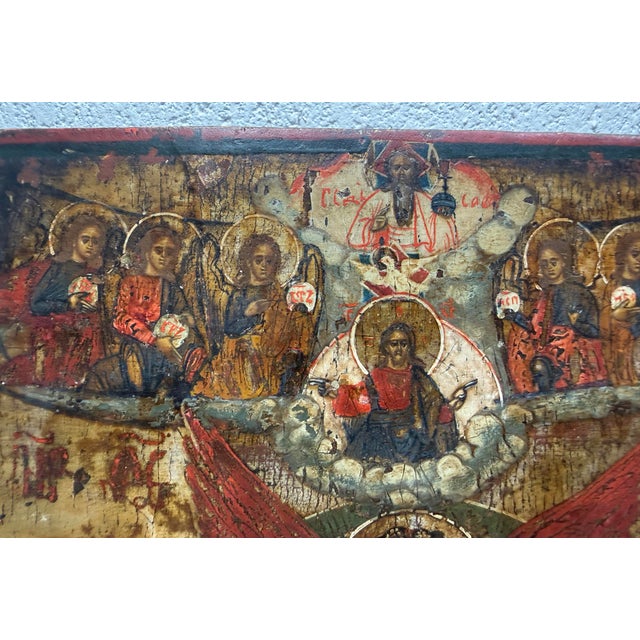 Antique 1800's Russian Orthodox Icon Sophia, the Holy Wisdom of God Oil Painting For Sale In New York - Image 6 of 15