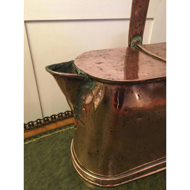 Antique Victorian Copper Watering Can For Sale - Image 6 of 11