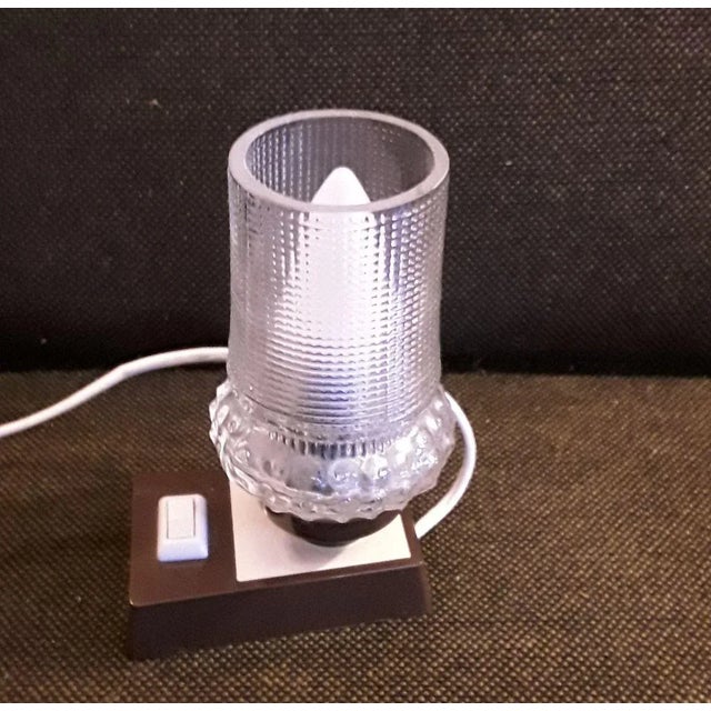 Table Lamp with Brown and Cream White Plastic, 1960s For Sale - Image 4 of 7