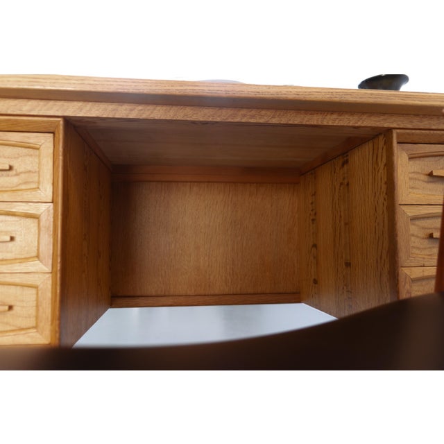 Mid-Century Modern Danish Freestanding Oak Desk by Henning Kjærnulf, 1960s For Sale - Image 15 of 18