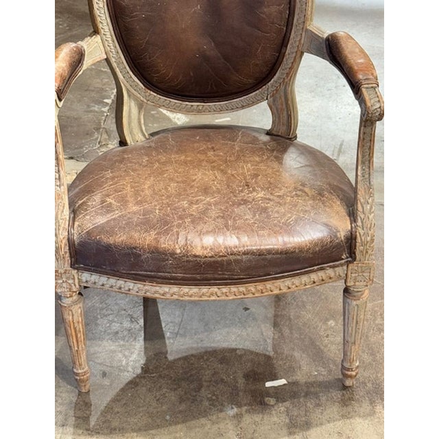 19th Century French Louis XVI Armchair For Sale - Image 4 of 8