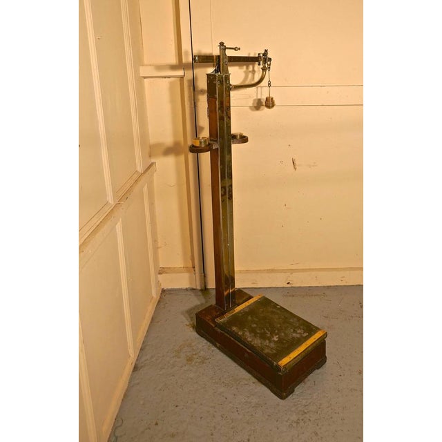 Gold Avery Brass Height & Weight Standing Jockey Scales from Market Rasen Racecourse, 1890s For Sale - Image 8 of 11