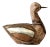 Vintage Folk Art Wood and Metal Duck Figurine For Sale