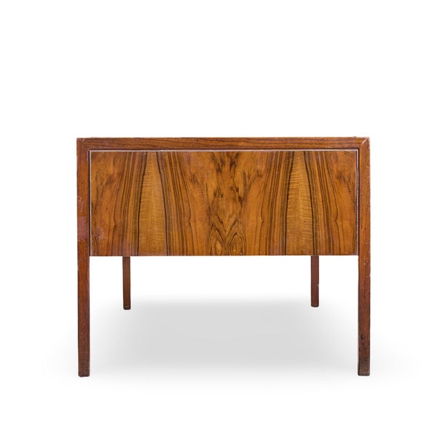 Alma Mid Century Rosewood and Leather Executive Desk For Sale - Image 4 of 10