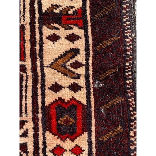 Vintage Baluch Hand-Knotted Afghan Rug For Sale - Image 12 of 18