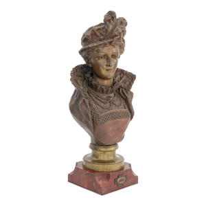 Ernest Rancoulet "Dona Sol" Patinated Bronze Bust