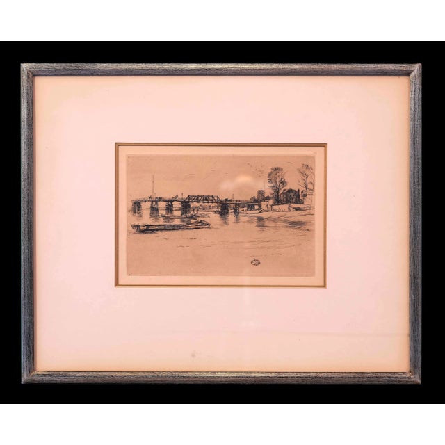 Printmaking Materials James Abbott McNeill Whistler (1834 - 1903, British) "Fulham (Chelsea Church)" For Sale - Image 7 of 7