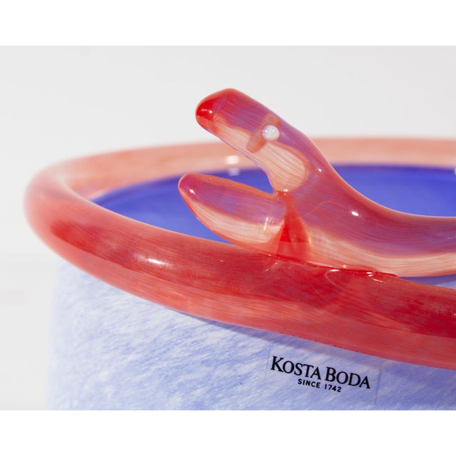 Late 20th Century Kosta Boda Atelier “Cleopatra” Bowl With Snake by Ulrica Hydman Vallien For Sale - Image 5 of 7