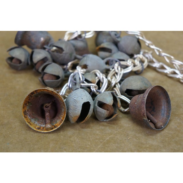 Vintage Folk Art Columbian Totem String of Bells Garland Wind Chime 29" For Sale - Image 9 of 9