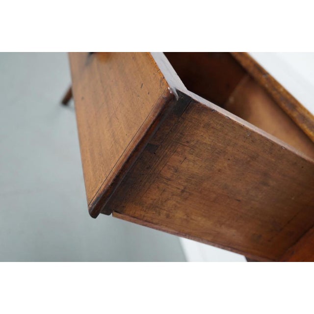 Brown 19th Century Rustic Farmhouse French Fruitwood Side Table For Sale - Image 8 of 18