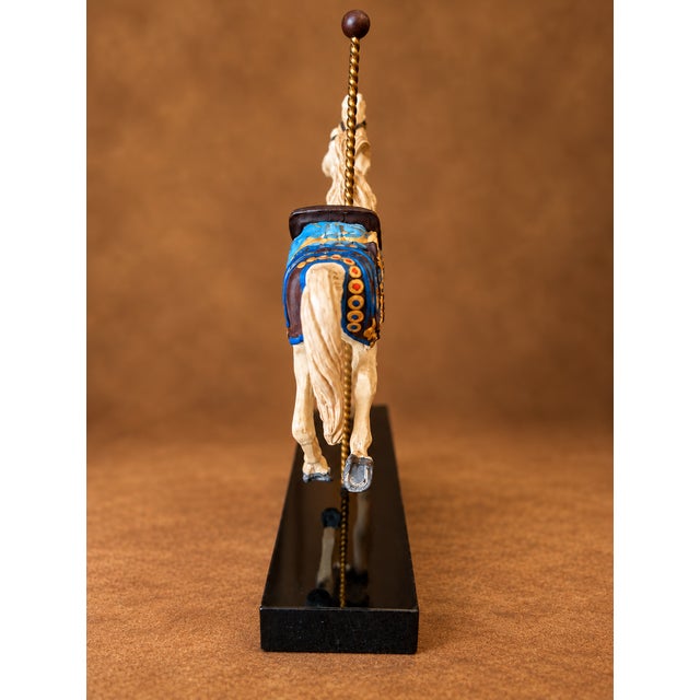 Vintage Hamilton Collection Laughing Horse | Art of the Carousel | Limited Edition Hand-Painted Carousel Sculpture For Sale - Image 4 of 5
