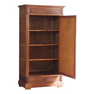 Louis XVI Style Oak Wardrobe with Mirrored Door, 1900 For Sale