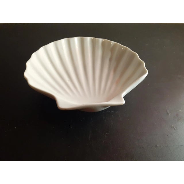 Dansk Portugal White Ceramic 6" Shell Shaped Trinket Holder For Sale - Image 9 of 9