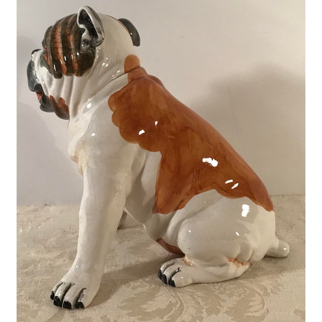 20th Century Italian Ceramic Bulldog Figurine Chairish