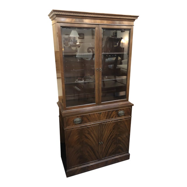 Antique Burled Mahogany China Cabinet Chairish