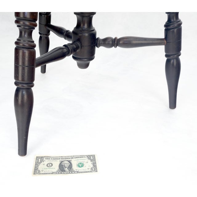 Solid Mahogany Turned Wood Tripod Base Coat Rack c1940s MINT For Sale - Image 10 of 12