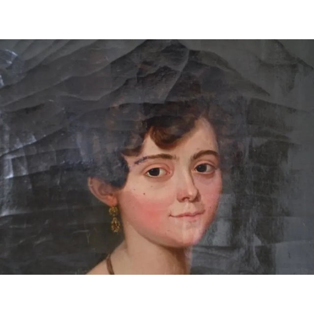 19c century French nobel women, smirking a little bit with that french knowing look? She has a georgeous emerald green...