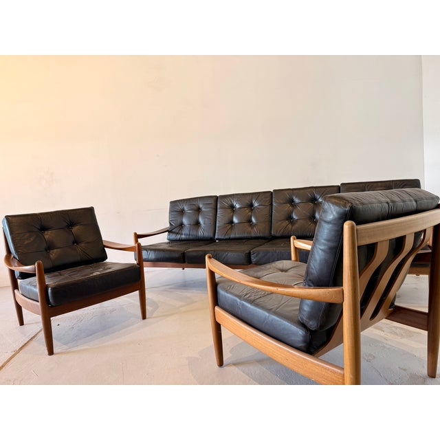 Vintage Danish Living Room Set, 1970s, Set of 3 For Sale - Image 11 of 13