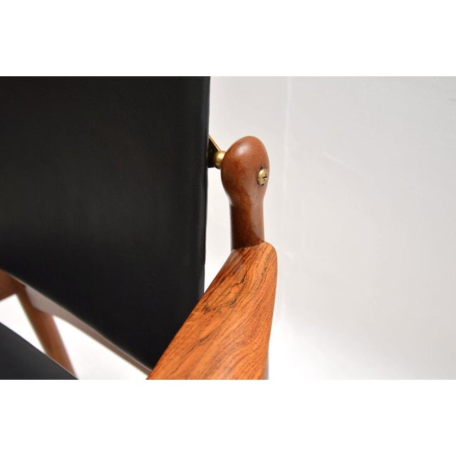 Vintage Danish Teak and Leather Armchair by Arne Vodder for France & Søn, 1960 For Sale - Image 11 of 13