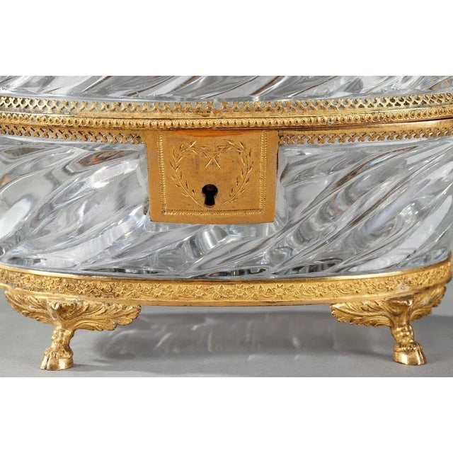 Charles X Cut-Crystal and Ormolu Jewelry Box For Sale - Image 6 of 14