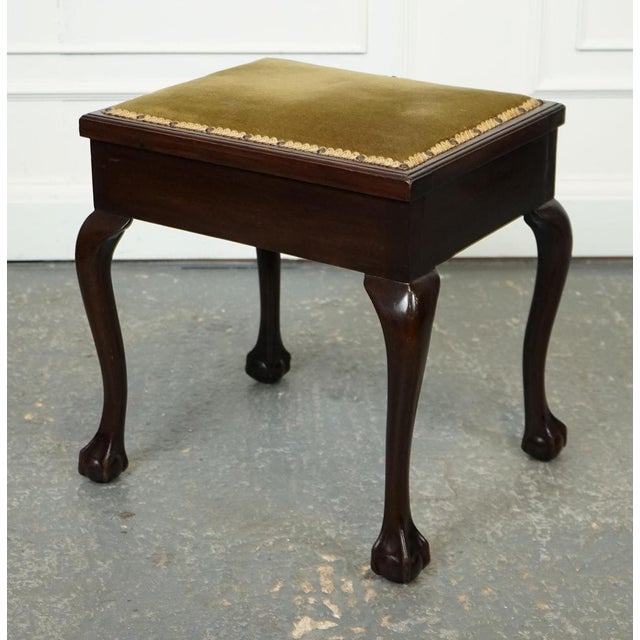 Piano Stool with Storage on Claw & Ball Feet from Laidler Robsons For Sale - Image 3 of 18